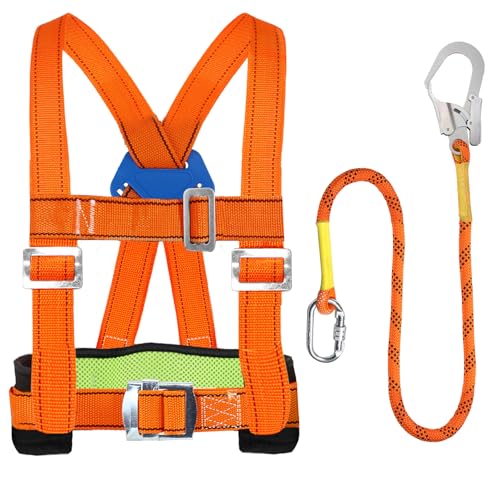 Arnés de Seguridad Anticaidas Arnés de Protección Contra Caídas Arnés Anticaídas Arnés Escalada Arnés de Seguridad Carga de 100 kg para Trabajo en Altura, Escalada
