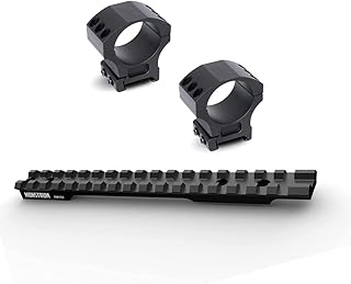 Monstrum Picatinny Rail Mount for Remington 700 | 0 MOA | Long Action | Precision Picatinny Scope Rings | 30 mm diameter/High Profile | Bundle - Monstrum