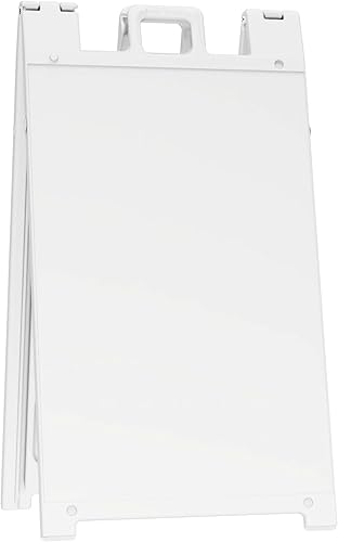 Miniatura 2 de Cartel Plasticade plegable y portátil, en forma de A, cartel para el pavimento, de 89cm x 91cm.