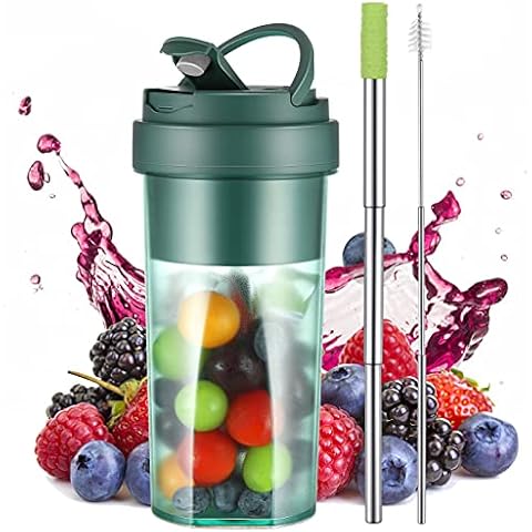 BTOYM Portable Blender, 19oz Personal Hand Blender for Smoothies and Shakes,4400mAh Mini Blender with Rechargeable USB, Six 3D Blades Handheld Juicer Perfect for Home, Travel, Office, Gym (Green) Cover