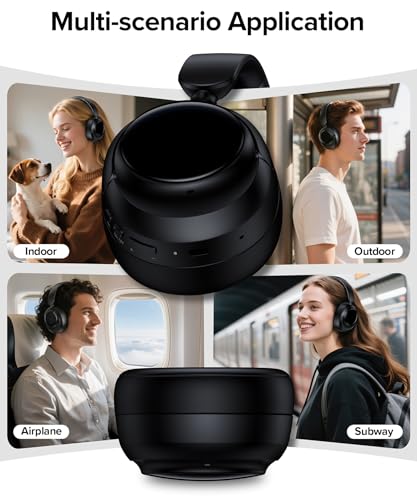 Image of Wireless Over-Ear Headphones with Deep Bass and Long Battery Life
