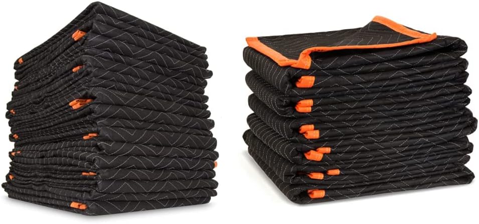 WEN 72-Inch by 80-Inch and 72-Inch by 40-Inch Heavy Duty Padded Moving Blankets | 18 Pack