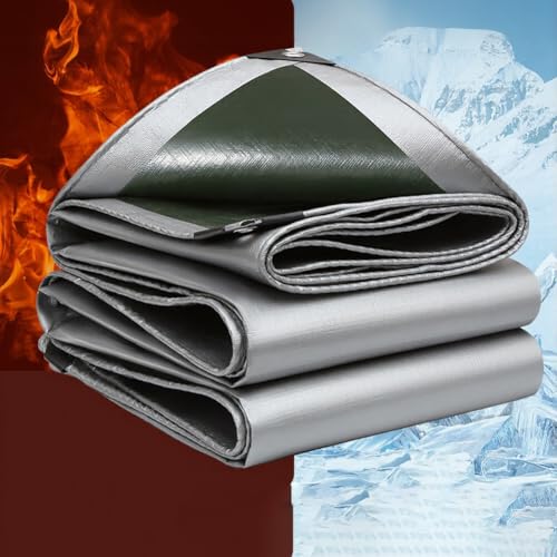 Bâche imperméable et robuste avec œillets pour bâche de toit et bâche de protection - 4