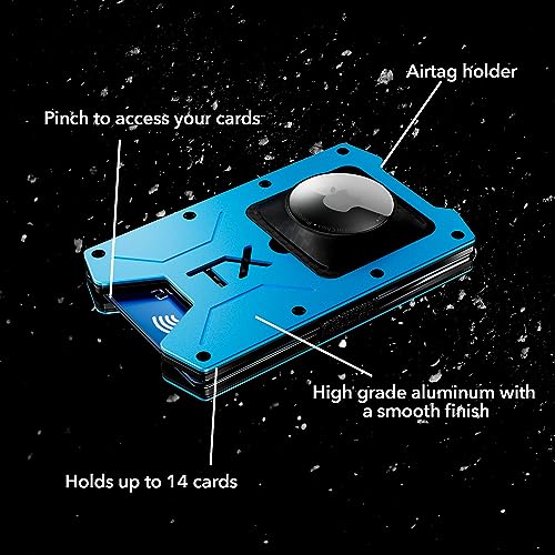 TITAN X Wallet | Minimalist Slim Metal anti RFID Wallet with Money Clip | Front Pocket Wallet | Pro Air Edition (Royal Blue, Airtag Ready)4