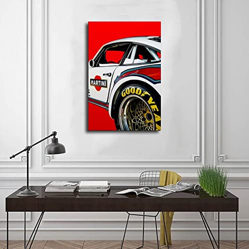 Kamuff Car Poster Walls Canvas 911 Gt Turbo Carrera Posters Wall Art Canvas For Boys Room Banner For Mancave Garage Bedroom Unframe-Style 16X24Inch(40X60Cm) #TOP2