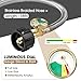 2-Stage Automatic Changeover LP Propane Gas Regulator with 2 Pack 18inchs RV Pigtail Propane Hoses with Gauge +1 Pack 48'' Stainless Braided Regulator Hose Assemblies. for Trailers, and Camper RVs