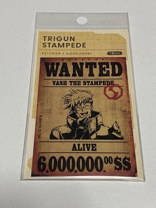 Amazon.co.jp: TRIGUN STAMPEDE トライガン ステッカー 手配書