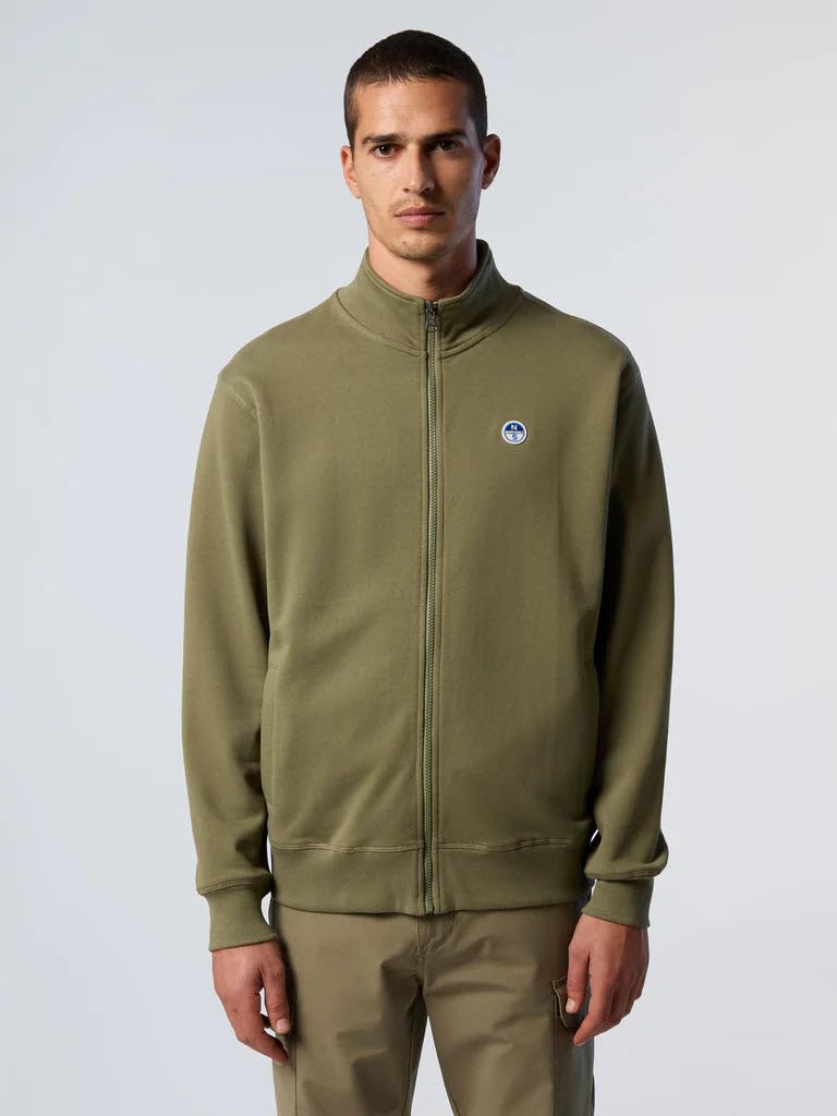 NORTH SAILS Bluza z długim rękawem Basic z pełnym zamkiem błyskawicznym Deep Green 691232-0421