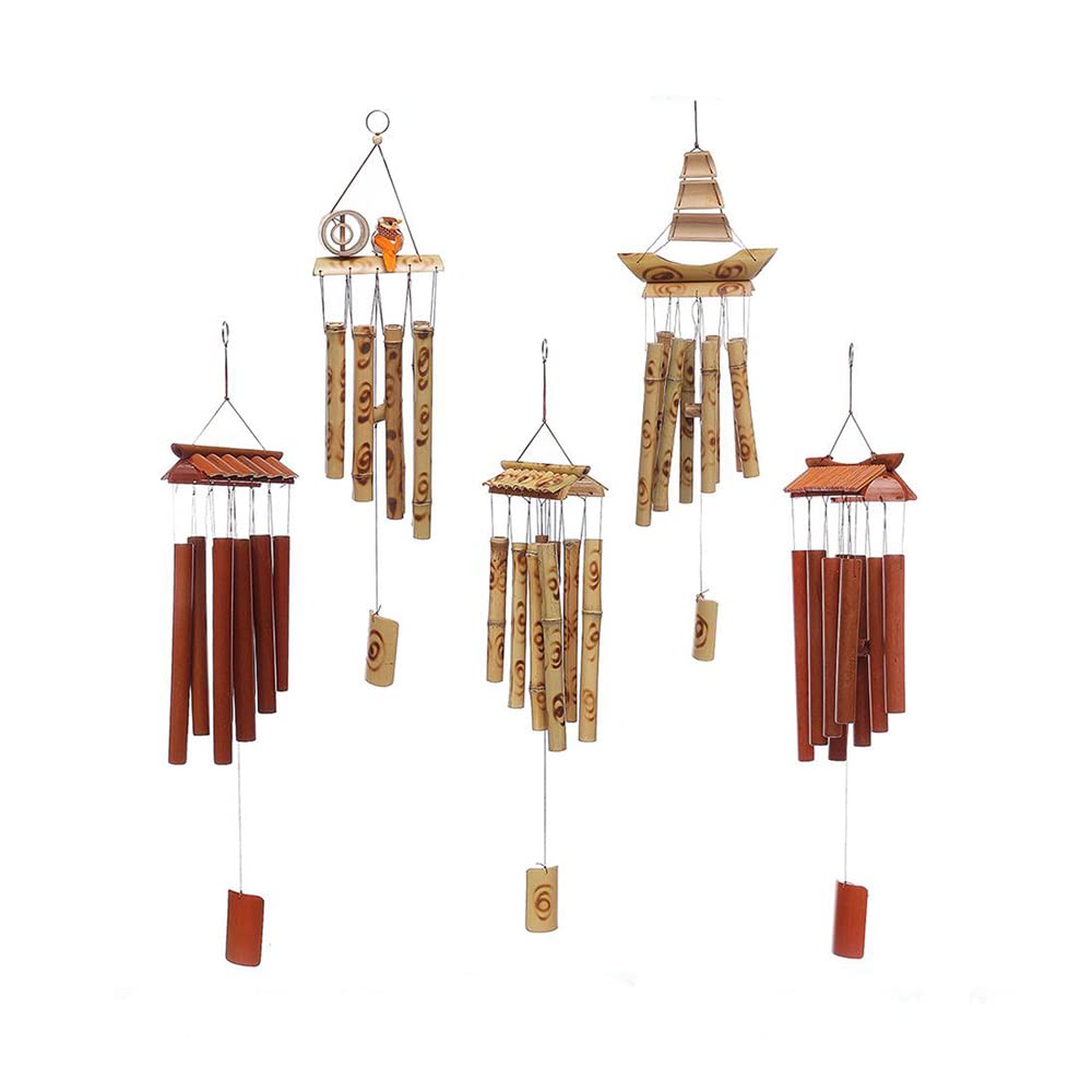 Bambus-Windspiele for den Außenbereich, Gartenröhren, Glocke, Kupfer, Hof, entspannendes Windspiel, Wandbehang, Heimdekoration, Kunsthandwerk (Color : 10)