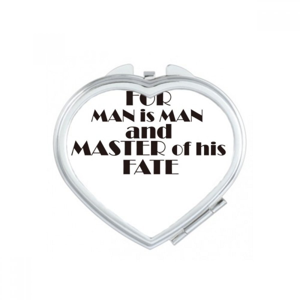 Miroir de poche mignon compact avec slogan motivant pour maquillage sac à main