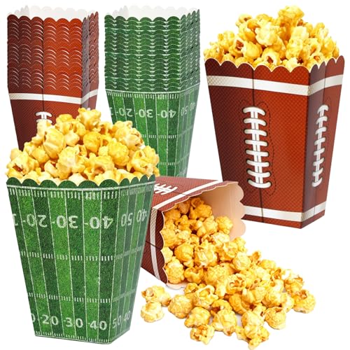 Ngdhkd 24 Pcs Football Party Decorations Supplies Kit Popcorn Boxes Game Day Supplies For Football Party Favors popcorn bucket