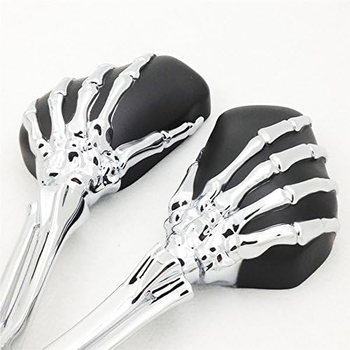 XKMT-Chromed Claw Smokeeleton Hand Mirror Compatible With Cb Cbr Rebel Shadow Mangna Vt Vtx 1300 1800 [B00YWCPI90]