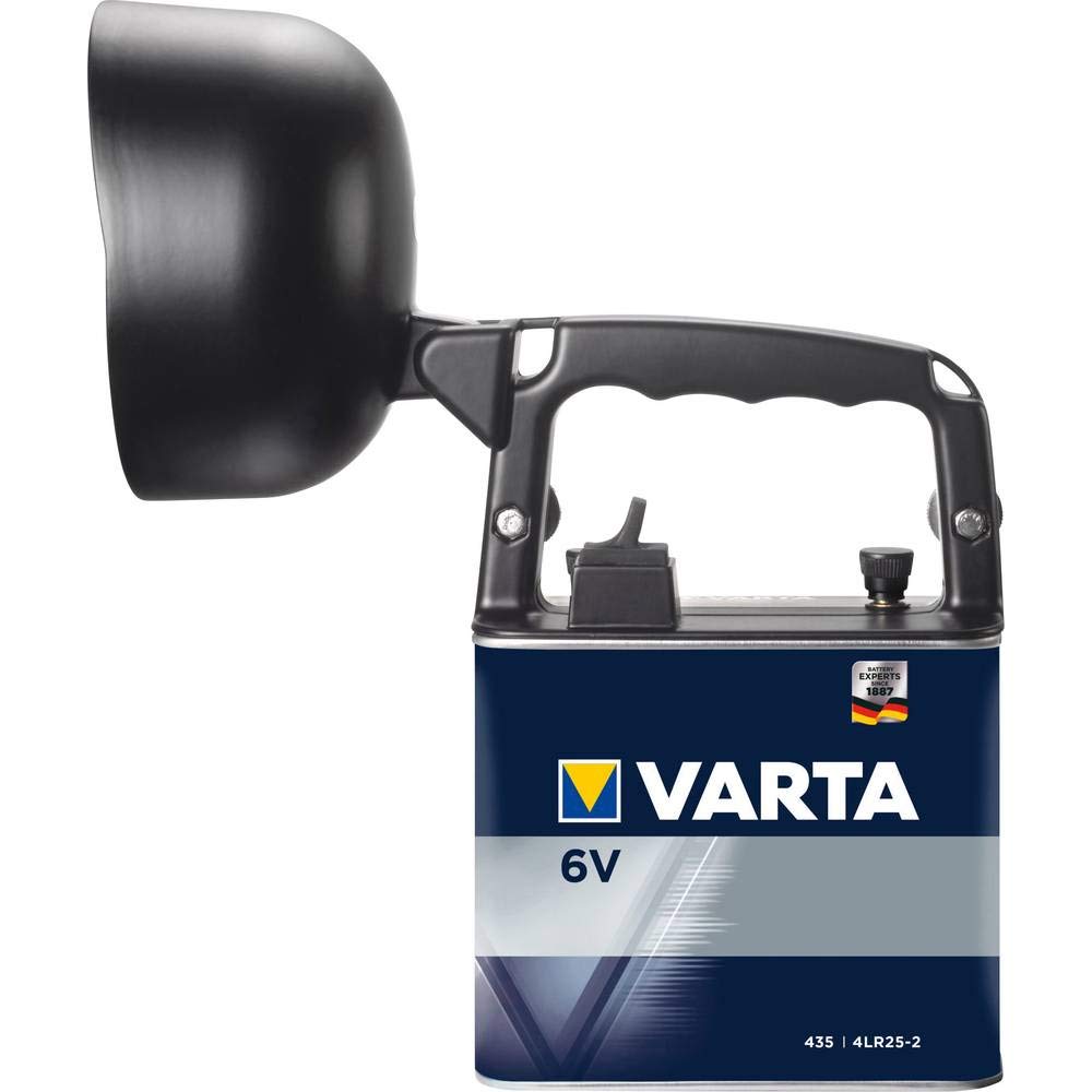 VARTA LED Work Light BL40 (incluye 6 V 4LR25 - 2),lámpara de mAhno, Lámpara de trabajo, duración de hasta 270 horas - con correa de transporte | 145° cabezal ajustable en altura, resistente al aceite, incl. Lo Power 6 V pila, pilas de repuesto disponibles