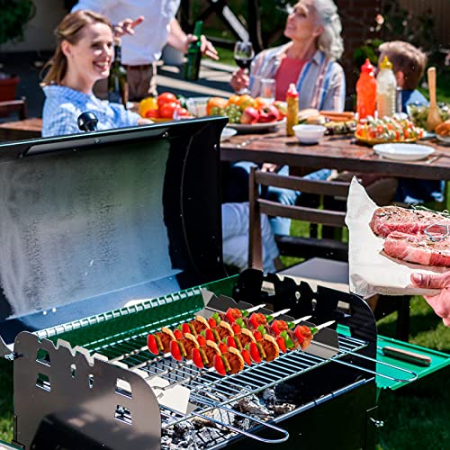 Brochettes acier inoxydable de qualité supérieure et support de surélévation pour barbecue robuste