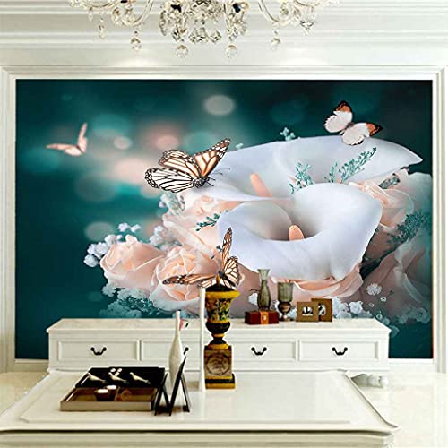 Papier peint panoramique 3D papillon déco murale auto-adhésive - 4