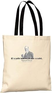 ThinkerShirts Tote Bag - Sigmund Freud Quote - If youth knew; if age could