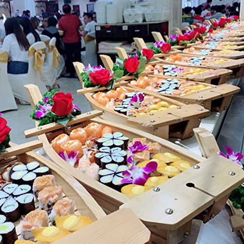 Plateau de service à sushis – Assiette japonaise à sashimi pour servir des sushis, des fruits et des légumes, parfaite pour les restaurants ou un usage domestique, 80 cm