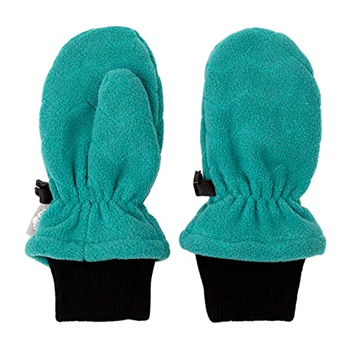 Jan & Jul Girls Fleece Mittens (Teal, 6-24 Months, with Thumb)