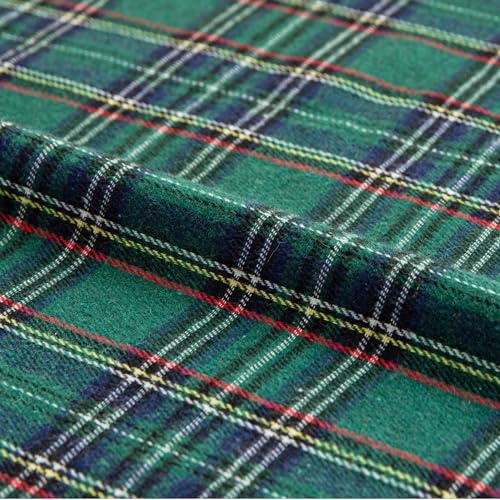 Image of AQOTHES Christmas Plaid Decorative Throw Pillow Covers Green Blue 12x20