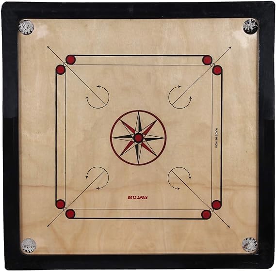 Carrom Board 24Inch Medium Size with Coins Striker and Powder Ideal for Adults and Family Fun