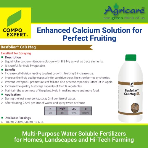 Image of Compo Expert Basfoliar CaBMag SL Foliar Calcium (15% CaO), Nitrogen (5.0% NH2) Solution with Boron, Magnesium, 250ml