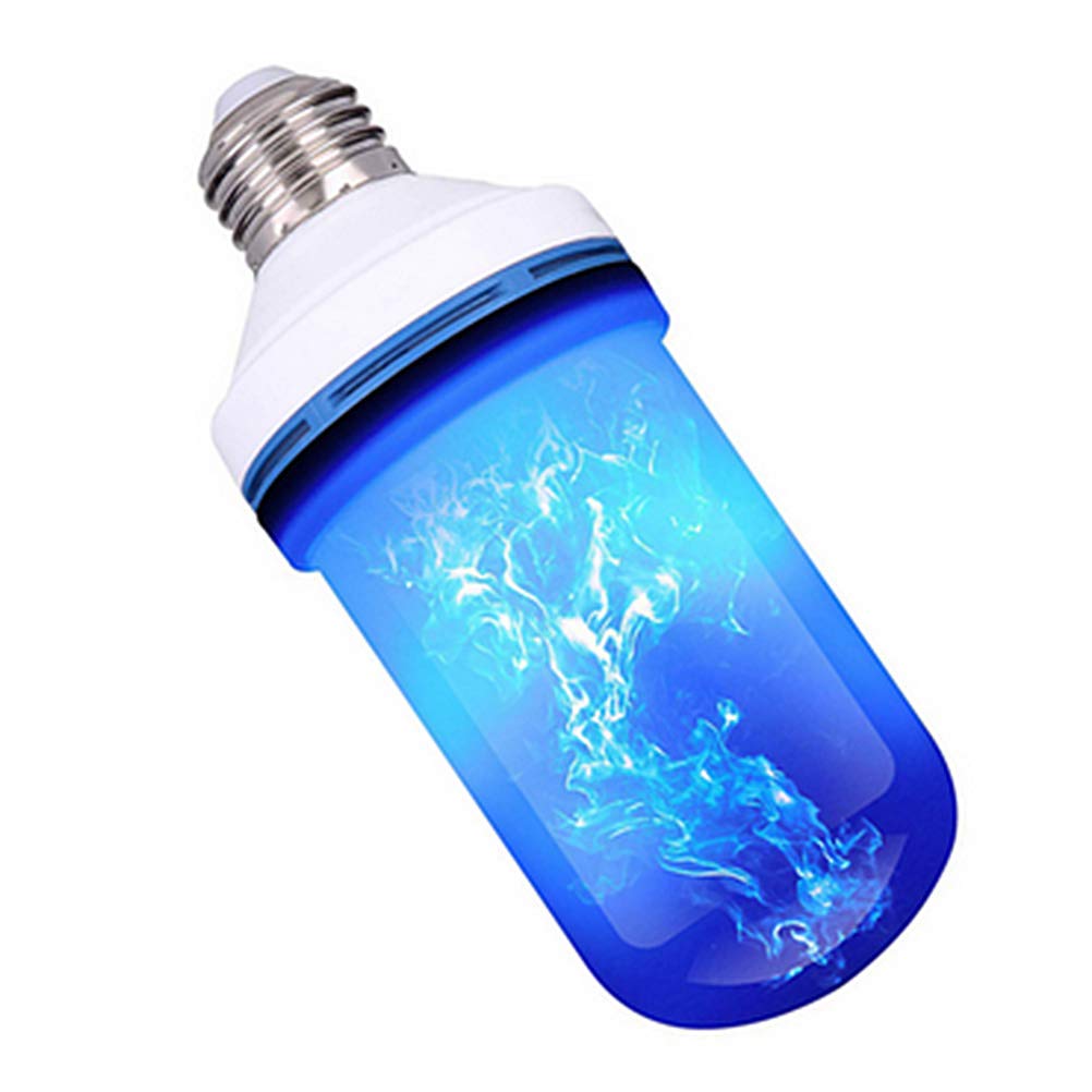 Ampoule à Effet de Flamme LED, économe en énergie Sûre avec des Flammes Mobiles Dynamiques pour la Décoration de Fête du Bar du Festival (bleu)