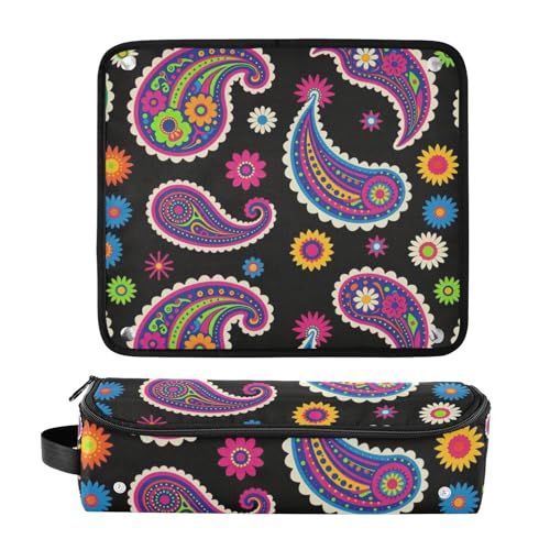 Bolsa de viaje para herramientas de cabello con estera resistente al calor y organizador desmontable para planchas, rizadores y accesorios miniatura 3