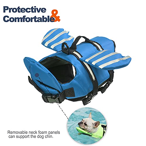 Dog Life Jacket, Wings Design Pet Life Vest, Dog Flotation Lifesaver Preserver Swimsuit with Handle for Swim, Pool… - Image 3