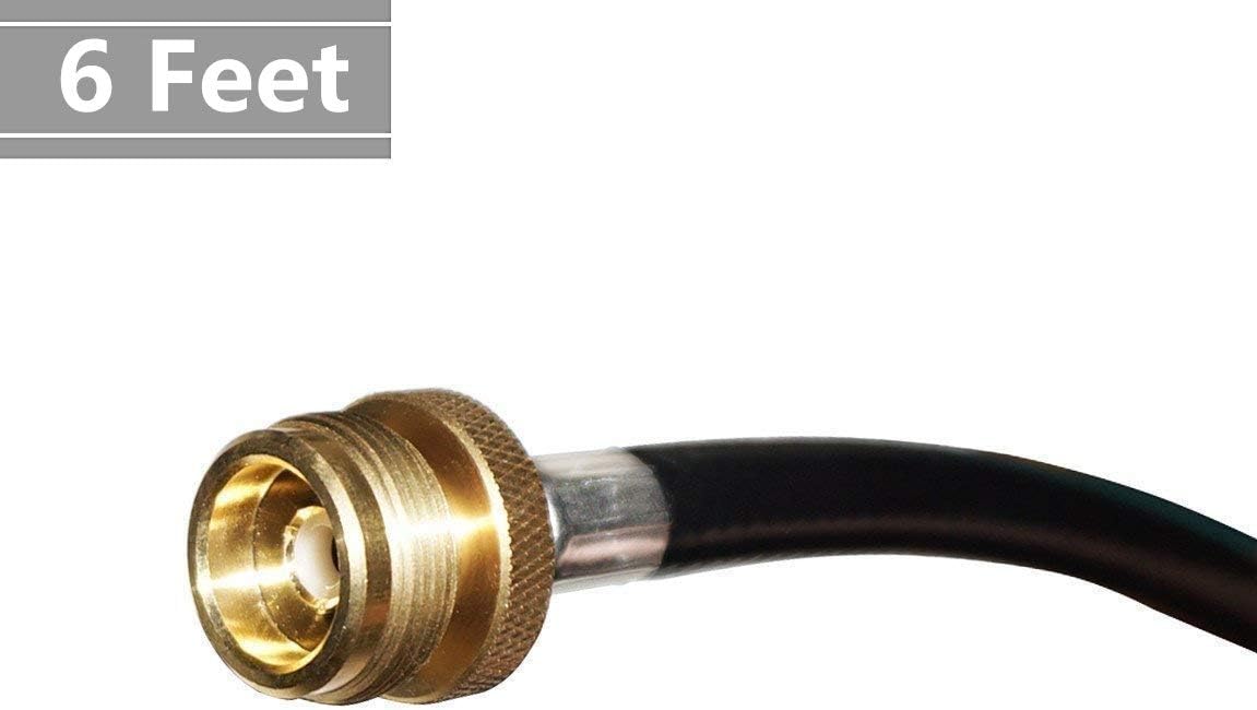 DOZYANT 6 Feet Propane Adapter Hose 1 lb to 20 lb Converter Replacement for QCC1 for er Q