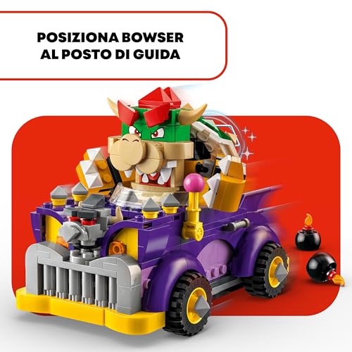 Super Mario Pack di Espansione Il Bolide di Bowser, Giochi per Bambini da 8 Anni con Personaggio e Macchina Giocattolo da Collezione, Regalo per Gamer da Abbinare a Uno Starter Pack 71431 - Lego - Immagine 3
