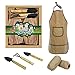 Produktbild Ecisi 6PCS Kids Gardening Set, Kinder Gartengeräte mit Rechen, Kids Gardening Sleeve und wasserdichte Uniform Schürze Set für echte oder Sand Gartenarbeit und Dress Up Kleidung oder Rollenspiel
