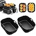 HONYAO Hei&szlig;luftfritteuse Zubeh&ouml;r f&uuml;r Dual Zone Airfryer, 2 St&uuml;ck Airfryer Silikonform BPA Frei Silikon Eins&auml;tze Backform kompatibel mit Ninja AF300EU AF400EU DZ400EU und Anderen Dual Zone Fritteuse