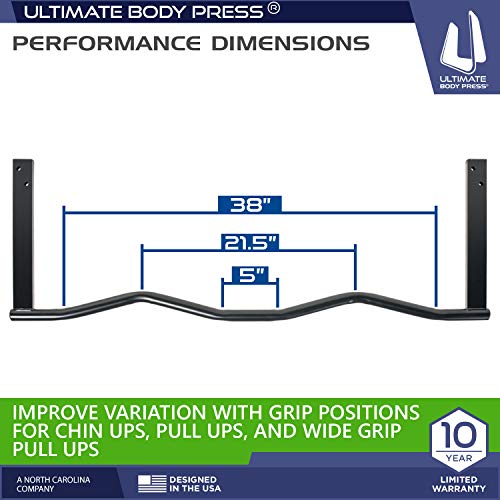 Image of Ergonomic Joist Mount Pull Up Bar by Ultimate Body Press