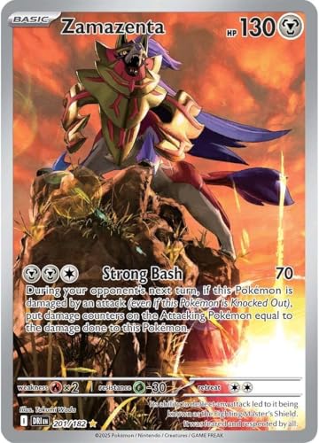 Zamazenta 201/182 – Destined Rivals Illustration Rare – Foil Card