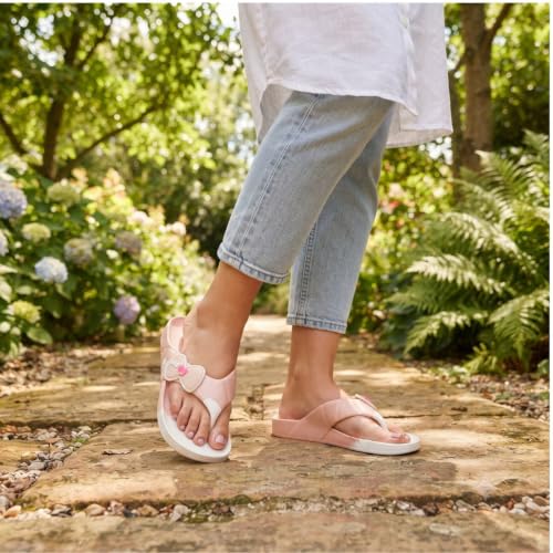 Image of Women's Soft EVA Flip | Peach & White