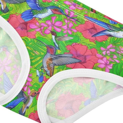 Joisal Cotton Toddlers Underwear Floral Colorful Birds Green Pink Floral Girl Panties Cute Pattern Kids Briefs Undies 2t4