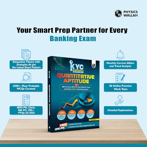 Image of PW KYC Quantitative Aptitude | Chapterwise Theory, Exercise, Past Year Questions (PYQ) By Sumit Jaiswal For SBI PO, Clerk, IBPS PO, Clerk, RBI & Other Banking Exams 2025- 26 | Free 20 Online Tests