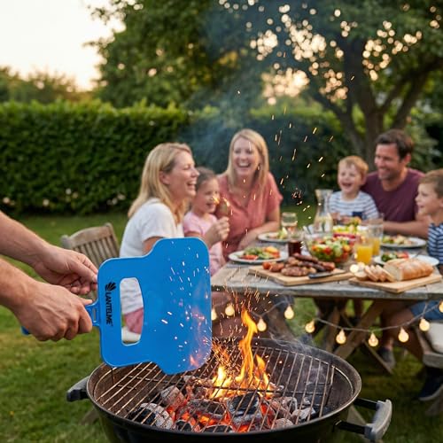 Lantelme 3 Stück Effizientes Grillfächer Set Wedel 20cm x 30cm Anzündhilfe ohne Chemie | Anmachwedel für Holzkohle Briketts im Handumdrehen zum Glühen bringen für Grill Smoker BBQ Kamin