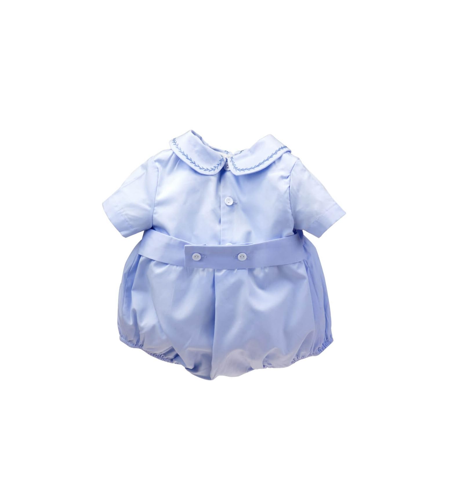 Regalo bebé ranita|pelele de punto de Smock|nido de abeja Azul válido de 6 a 12 meses | Y un precioso oso de peluche personalizado | Presentado en una caja vontage muy elegante | BebeDeParis