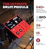 Alesis Nitro Ultimate Electric Drum Set with Dual Zone Quiet Mesh Pads, Movable Hi-Hat, 640 Authentic BFD Sounds and 52 Kits, Bluetooth, Drumeo, USB MIDI, Double Kick Compatible