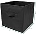 Greenco Foldable Storage Cubes Non-woven Fabric -6 Pack-(Black)