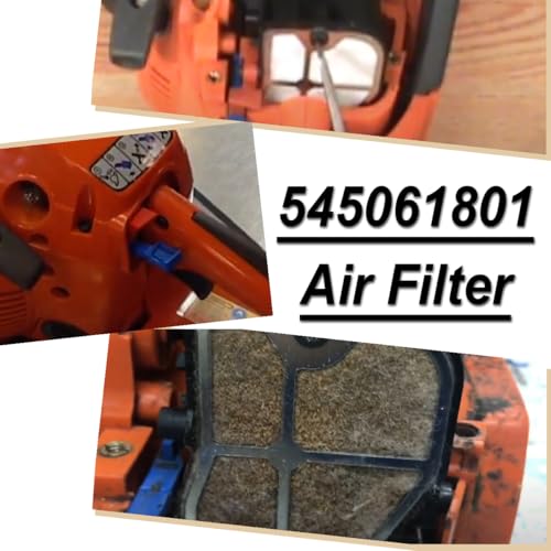 ZAMDOE 545061801 Filtr powietrza do piły łańcuchowej Husqvarna 240 235 235E 236 236E 240E 120 MARK II części do Jonsered CS2234 CS2238 CS2234S CS2238S do Craftsman 358381600 545061801 z świecą