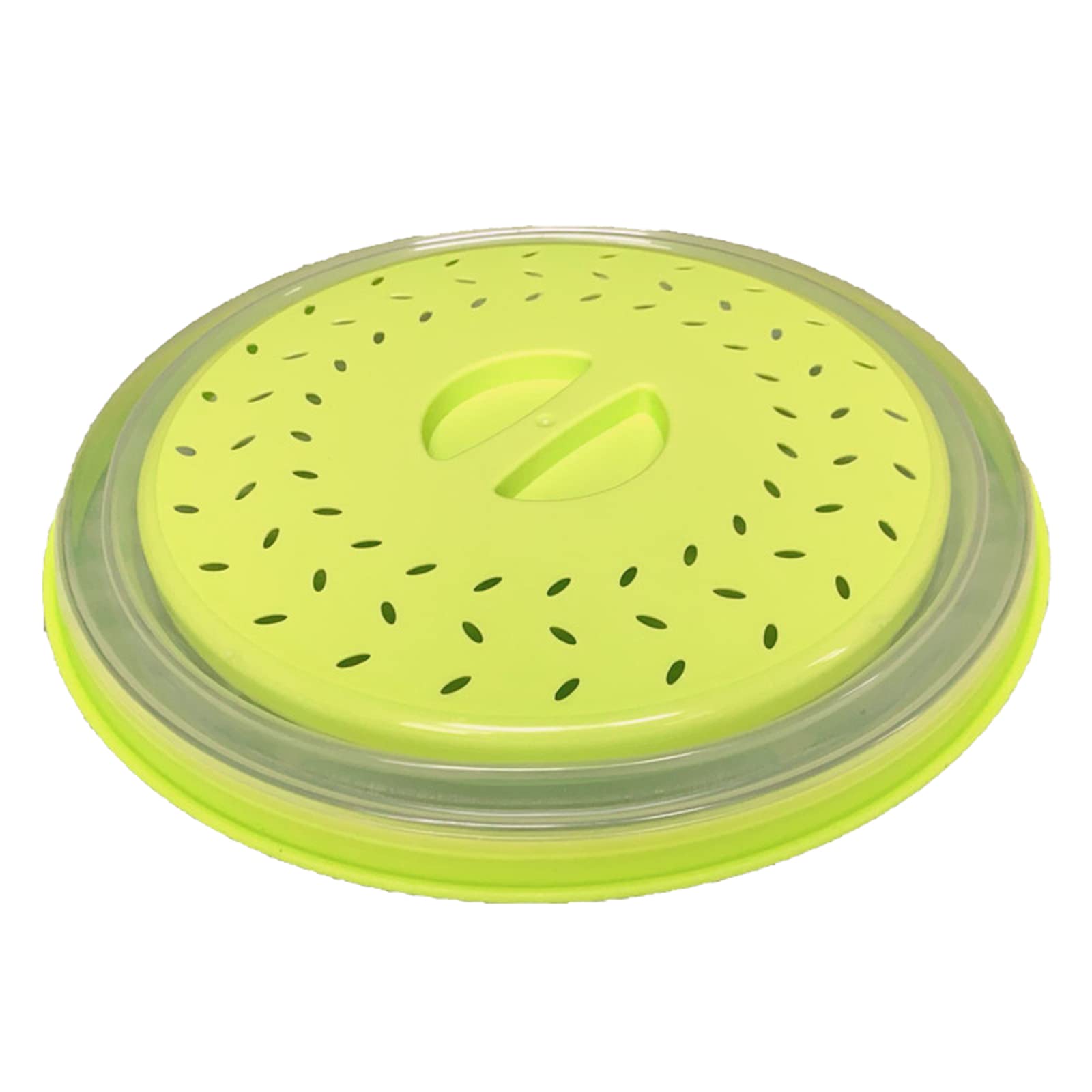 Newbyst Lot de 2 couvercles d'assiettes alimentaires pour micro-ondes - 26,7 cm - Couvercles anti-éclaboussures pliables ventilés de qualité alimentaire sans BPA (gris
