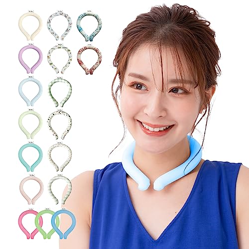 Fkstyle【3時間以上ひんやり続く】 ネッククーラー クールリング アイスリング 28℃/18℃ PCM素材 結露しない 繰り返し使える 軽量 首 冷却 リング 熱中症対策 暑さ対策グッズ 大人 子供用 S/M/Lサイズ