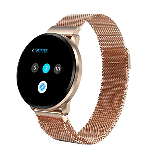 CHUD Reloj inteligente2019 Smart Watch Women Waterproof IP67 Blood Pressure Sport Men Smartwatch Heart Rate Smart Bracelet para Android Apple, Rose Gold