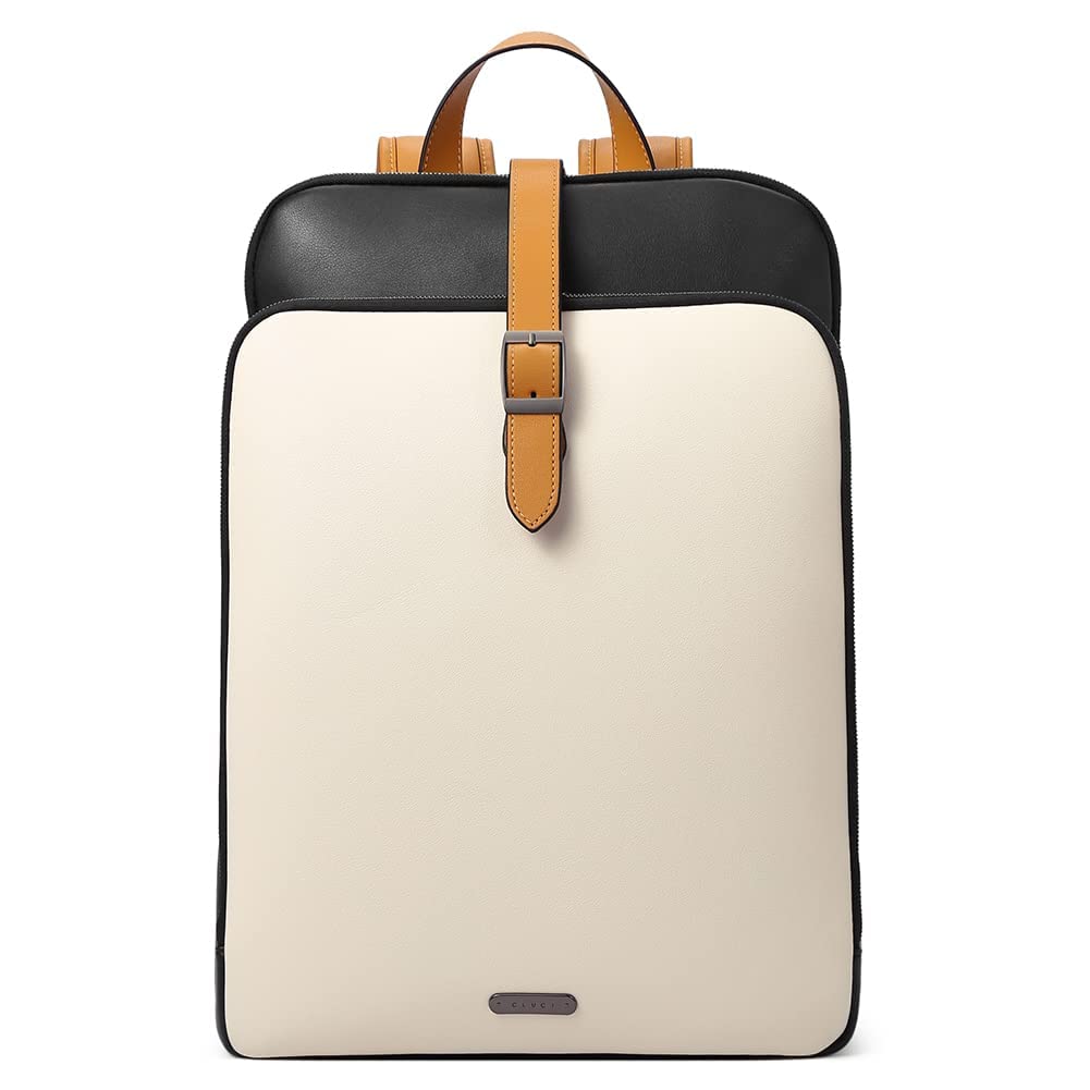 CLUCI Leather Backpack for Women, 15.6 inch Laptop Bag, Large Genuine Work Backpack Travel Back — Amazon image 31
