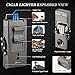 LIHTUN Cigar Lighter Multifunctional All-in-1 Torch Lighters Built-in Holder Cigar Draw Enhancer Cigar Punch Gift for Men Butane Lighters with Folding Cigar Cutter V-Cut
