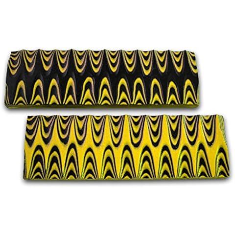 Whole Earth Supply G-10 G10 Yellow and Black Quality Handle Scales Knives Gun Grips Knife 5in Making Set Pair Cover