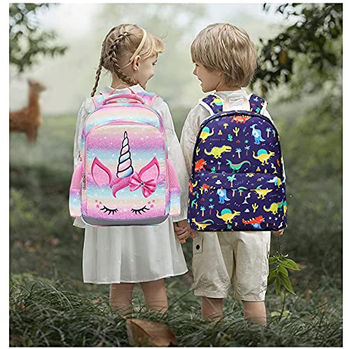 Octsky Unicorn Backpack with Lunchbox