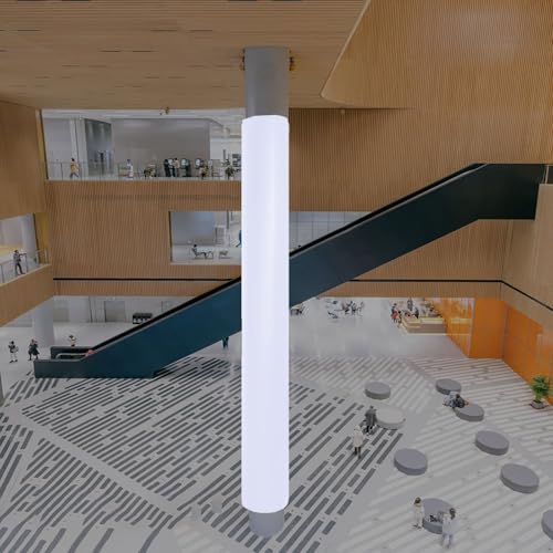 HDYZJQ Basement Support Pole Wrap Column Cover, White Round Pole Padding Safety Crash Pad with Self-Adhesive, for Basketball Hoop Gym Garage Shade Sail(H 5ft,Dia 3 1/2 Inch)